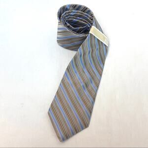 MICHAEL Michael Kors Imported Silk Tie Blue Tan